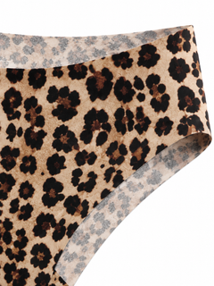 Leopard Print detail view - waistband and leg opening