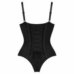 Black detail view - lace-up back