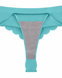 Turquoise detail view - inner gusset