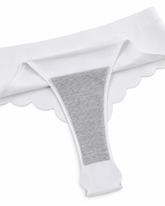 White detail view - inner gusset