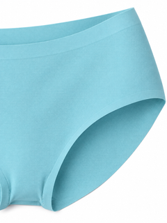 Turquoise detail view - waistband and leg opening