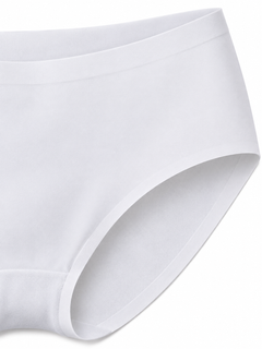 White detail view - waistband and leg opening