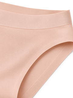 Peach detail view - waist and leg opening