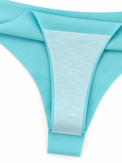 Turquoise detail view - inner gusset