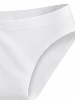 White detail view - waist and leg opening