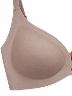 Taupe detail view - cup and neckline