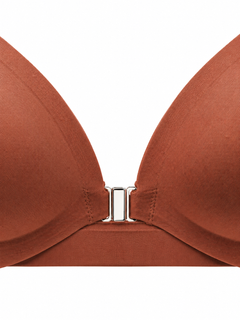 Terracotta detail view - closed front clasp
