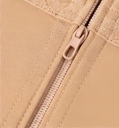 Nude detail view - front zip