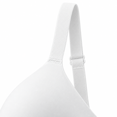 White detail view - adjustable shoulder strap