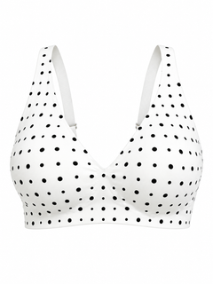 White Polka Dot product view - front
