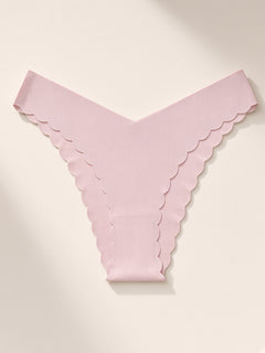 Light Pink detail view - scalloped edges