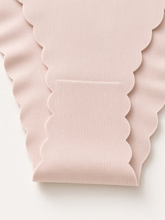 Rose Pink detail view - gusset and ribbed fabric