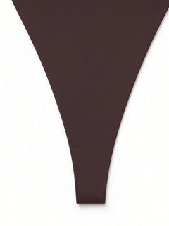 Chocolate Brown detail view - tapered front panel