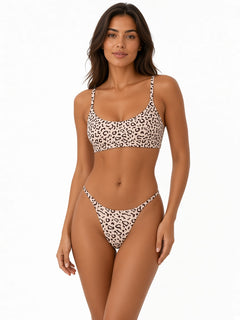 Cream Leopard model view - front