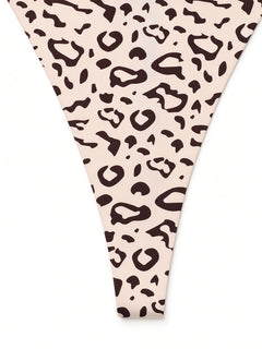 Cream Leopard detail view - tapered front panel