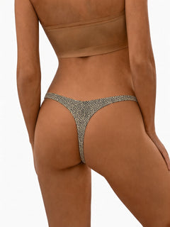 Cream Leopard model view - back
