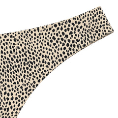 Cream Leopard detail view - waistband and print