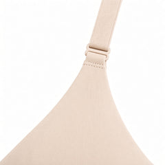 Light Nude detail view - cup edge and adjustable strap