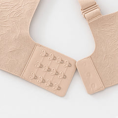 Light Nude detail view - back hook-and-eye closure and strap