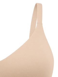 Nude detail view - cup edge and strap
