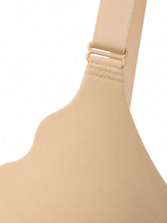 Beige detail view - adjustable strap
