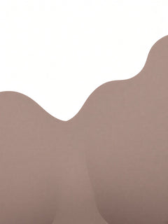 Taupe detail view - scalloped neckline